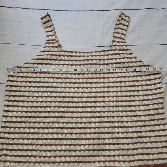 Torrid Size 4XL Brown Multi Stripe Scoop Neck Tank Bodysuit Stretchy - Picture 5 of 8